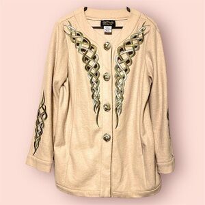 Bob Mackie Wearable Art Intricate Celtic Coat